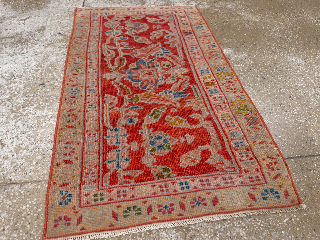 Antique Persian Sultanabad Throw Rug (Pair: 1 of 2), No.33634 - Gss
