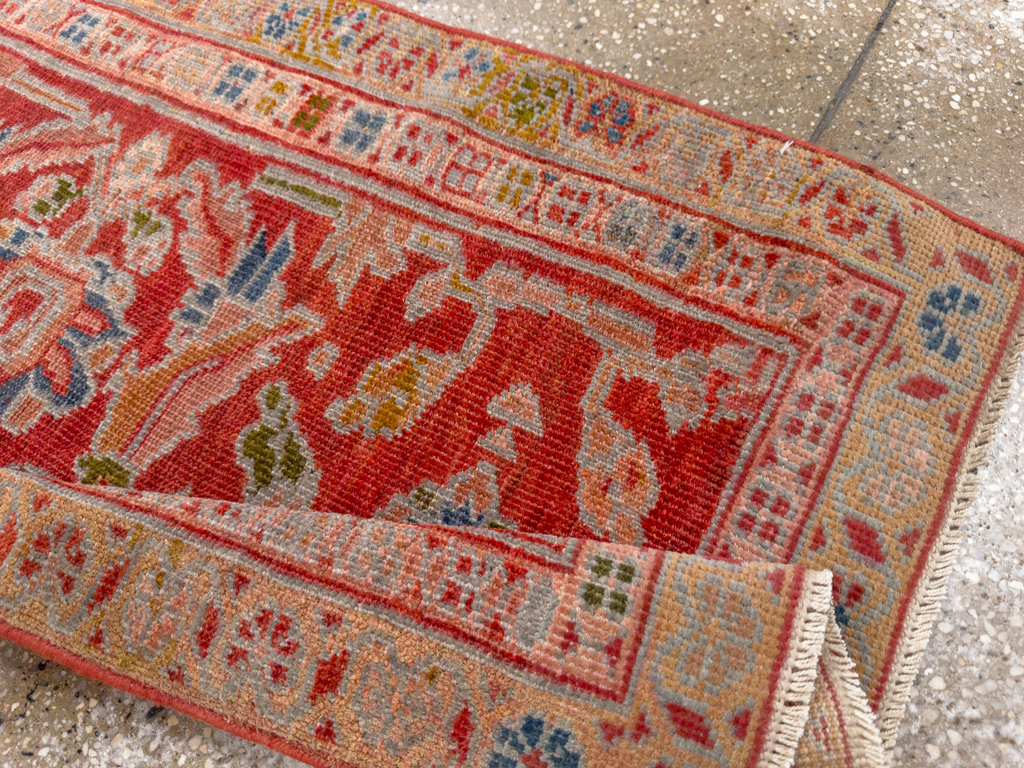 Antique Persian Sultanabad Throw Rug (Pair: 1 of 2), No.33634 - Gss