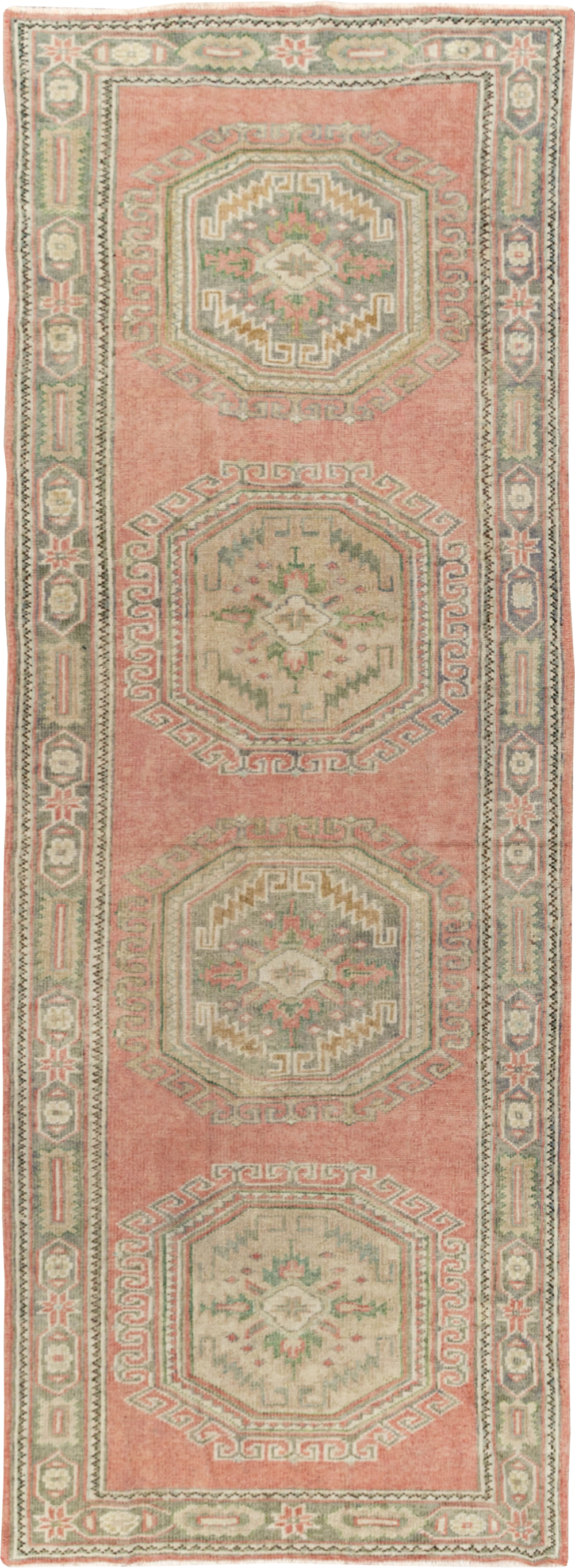 Vintage Turkish Anatolian Wide Gallery Runner, No.33639 - Gss