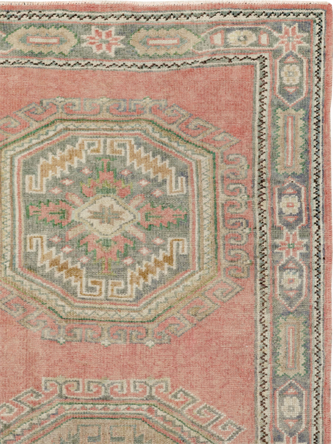Vintage Turkish Anatolian Wide Gallery Runner, No.33639 - Gss