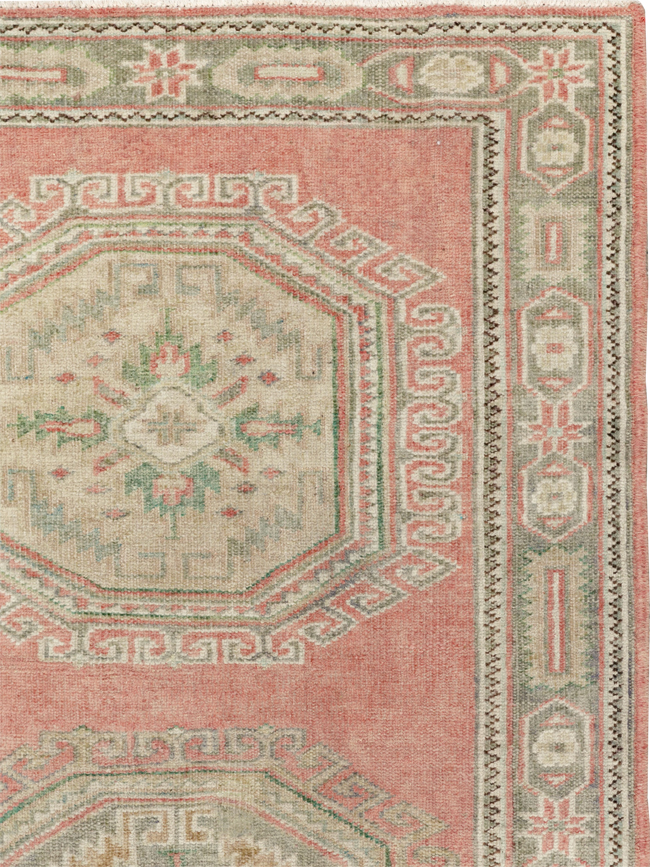 Vintage Turkish Anatolian Wide Gallery Runner, No.33639 - Gss