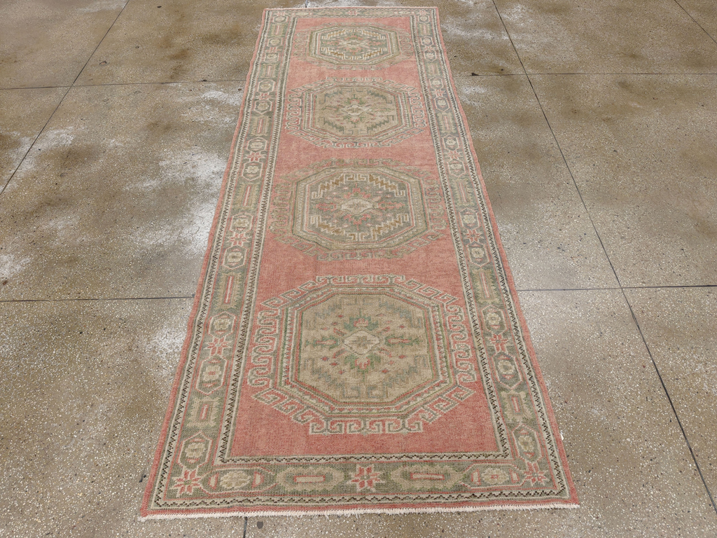 Vintage Turkish Anatolian Wide Gallery Runner, No.33639 - Gss