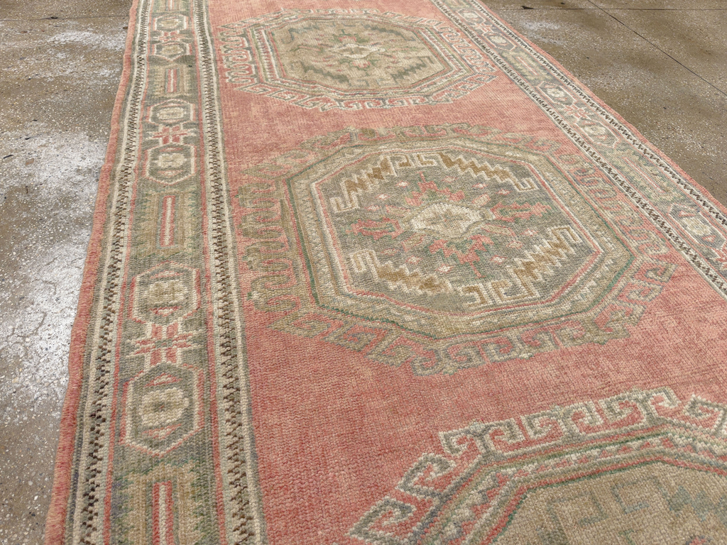 Vintage Turkish Anatolian Wide Gallery Runner, No.33639 - Gss