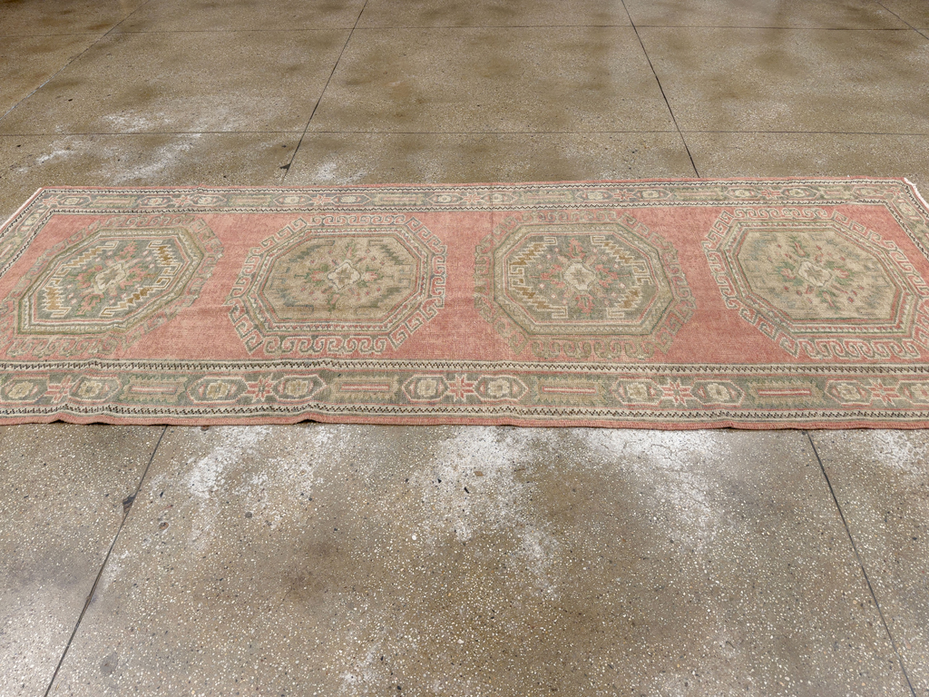 Vintage Turkish Anatolian Wide Gallery Runner, No.33639 - Gss