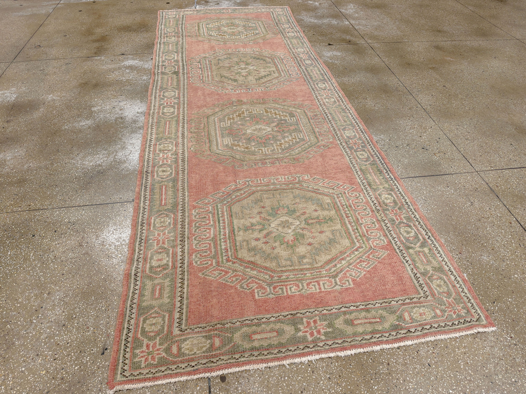 Vintage Turkish Anatolian Wide Gallery Runner, No.33639 - Gss