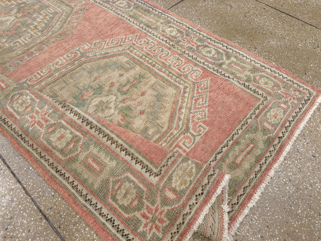 Vintage Turkish Anatolian Wide Gallery Runner, No.33639 - Gss