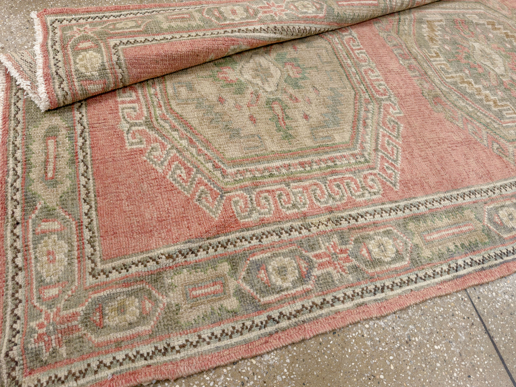 Vintage Turkish Anatolian Wide Gallery Runner, No.33639 - Gss