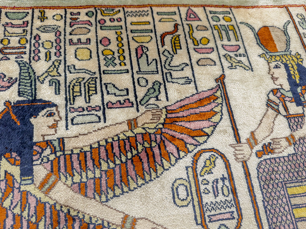 Vintage Egyptian Pictorial Rug, No.33641 - Gss