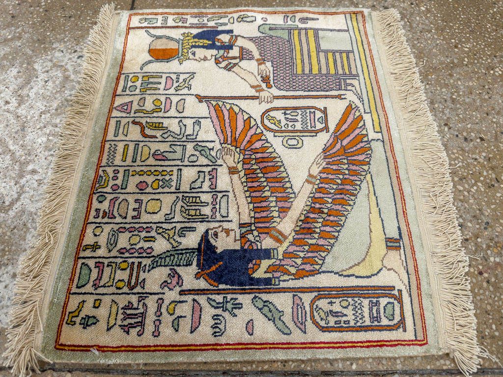 Vintage Egyptian Pictorial Rug, No.33641 - Gss