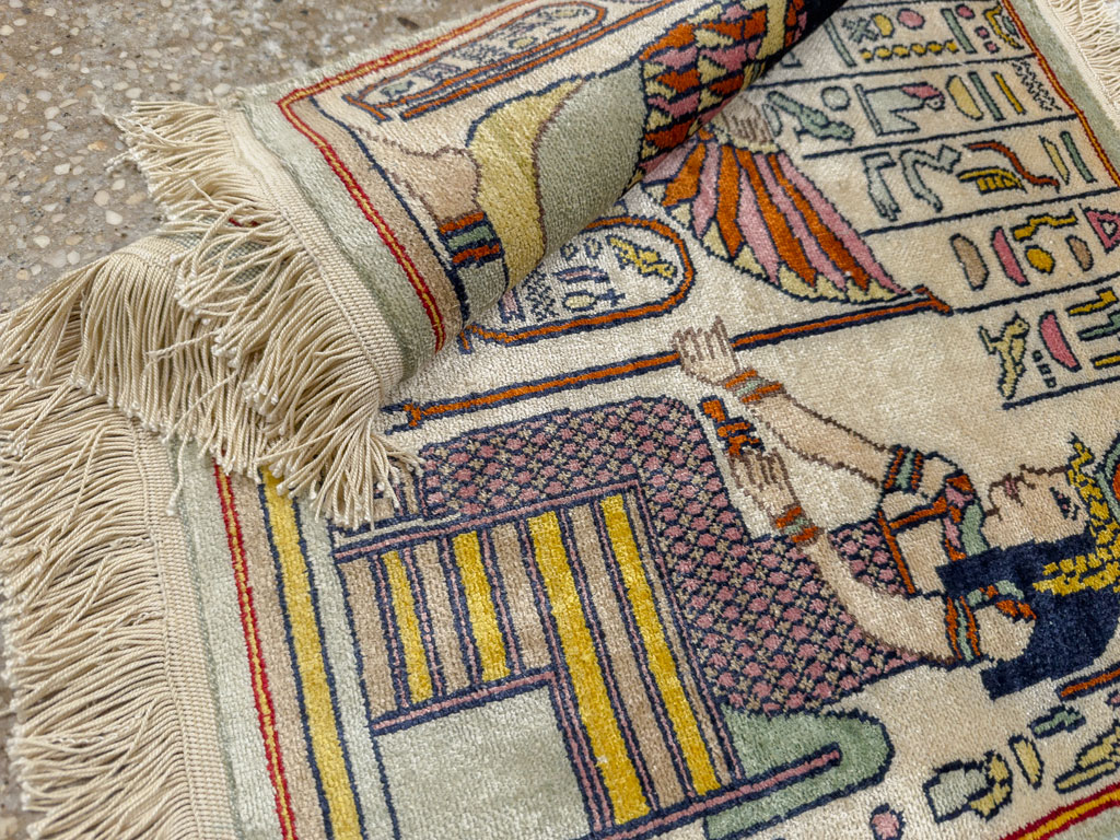 Vintage Egyptian Pictorial Rug, No.33641 - Gss