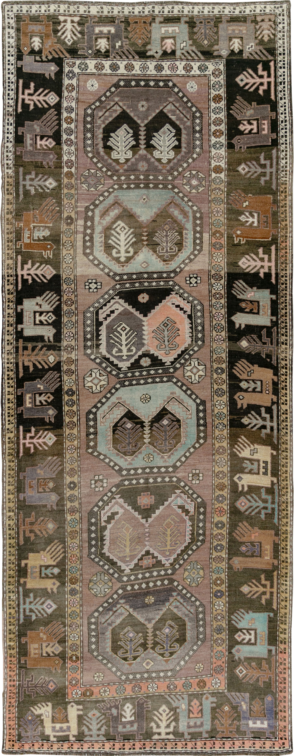 Vintage Turkish Anatolian Wide Gallery Runner, No.33642 - Gss