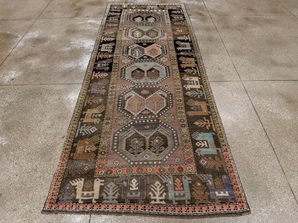 Vintage Turkish Anatolian Wide Gallery Runner, No.33642 - Gss