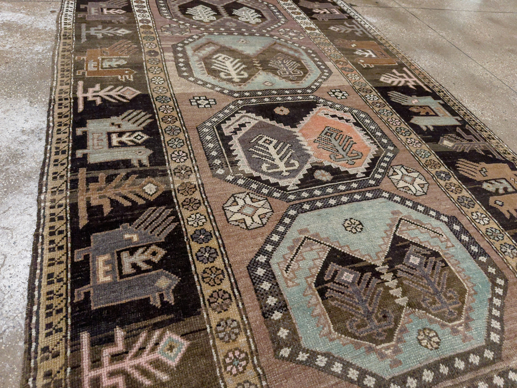Vintage Turkish Anatolian Wide Gallery Runner, No.33642 - Gss