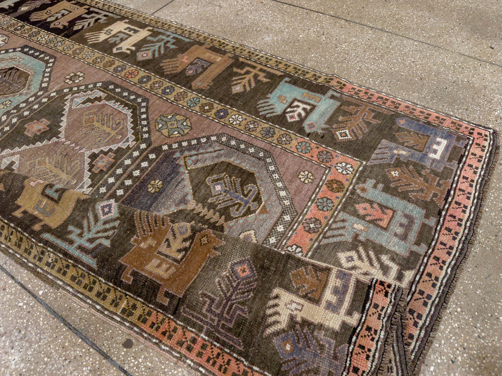 Vintage Turkish Anatolian Wide Gallery Runner, No.33642 - Gss
