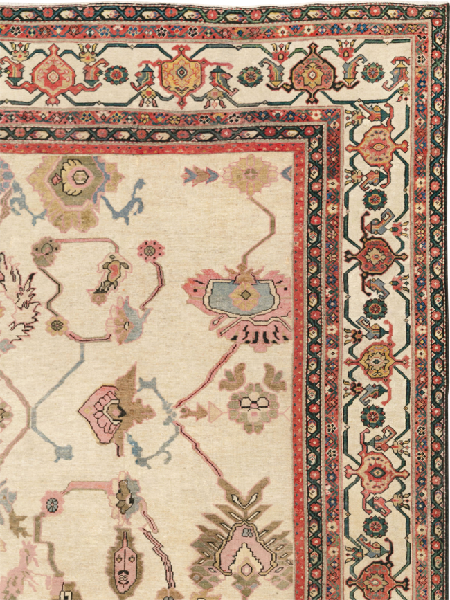 Antique Persian Mahal Square Large Room Size Carpet, No.33644 - Gss