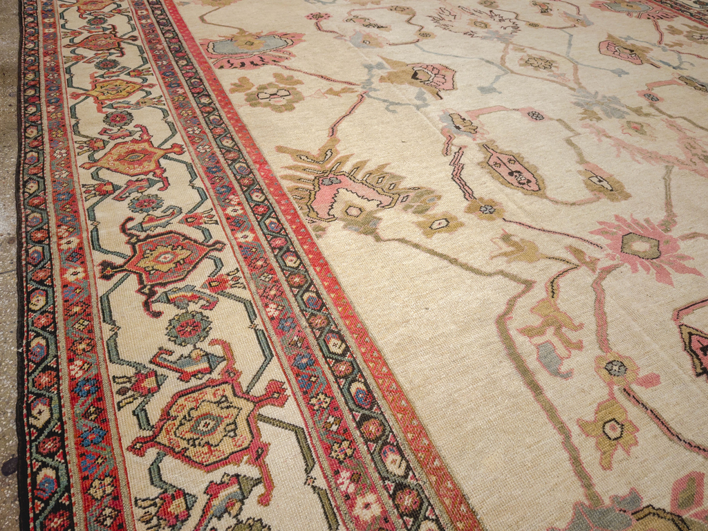 Antique Persian Mahal Square Large Room Size Carpet, No.33644 - Gss