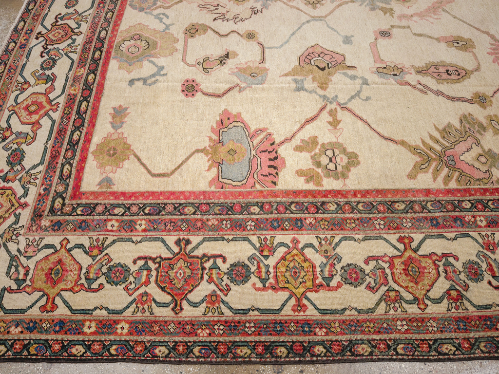 Antique Persian Mahal Square Large Room Size Carpet, No.33644 - Gss