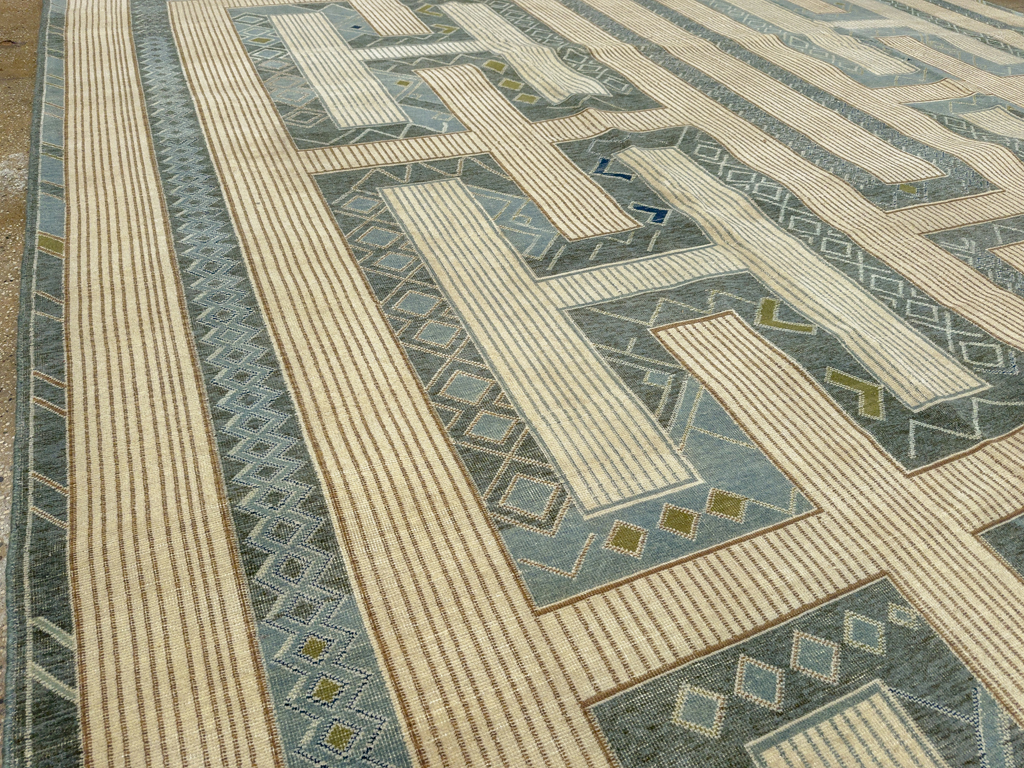 Modern African Tuareg Inspired Turkish Khotan Large Room Size Carpet, No.33646 - Gss