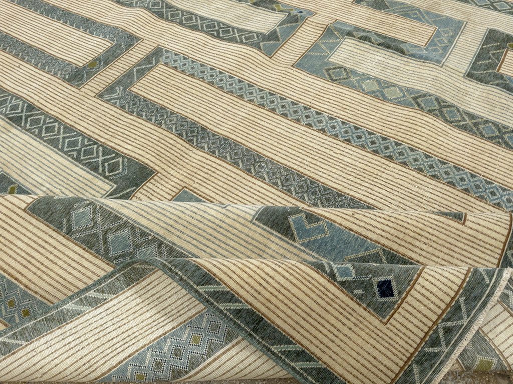 Modern African Tuareg Inspired Turkish Khotan Large Room Size Carpet, No.33646 - Gss