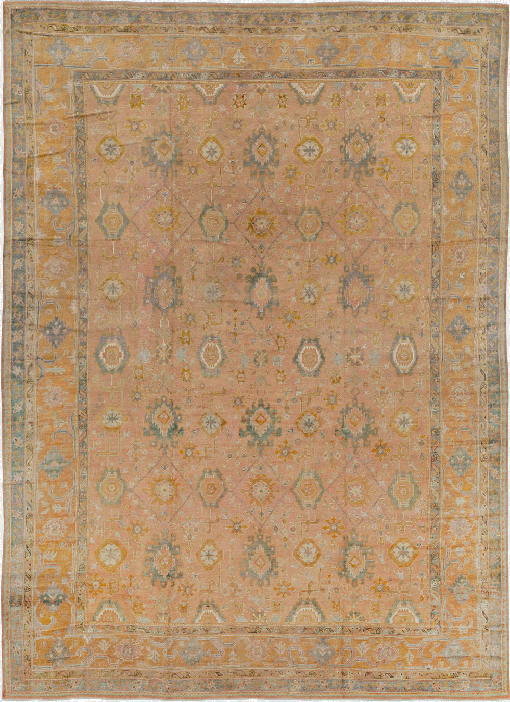 Antique Turkish Oushak Oversize Carpet, No.33651 - Gss