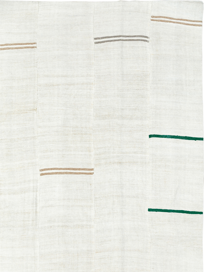 Vintage Turkish Flatweave Kilim Large Carpet, No.33654 - Gss