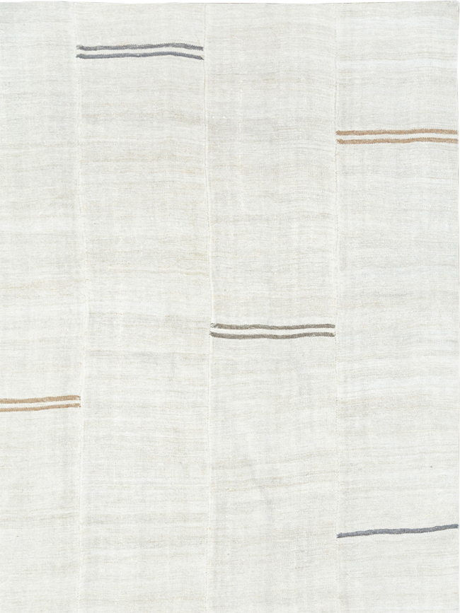 Vintage Turkish Flatweave Kilim Large Carpet, No.33654 - Gss