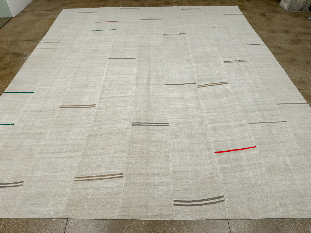 Vintage Turkish Flatweave Kilim Large Carpet, No.33654 - Gss