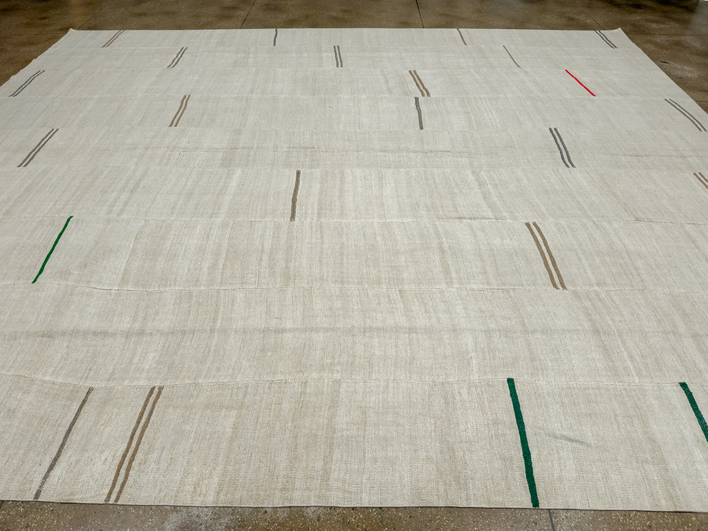 Vintage Turkish Flatweave Kilim Large Carpet, No.33654 - Gss