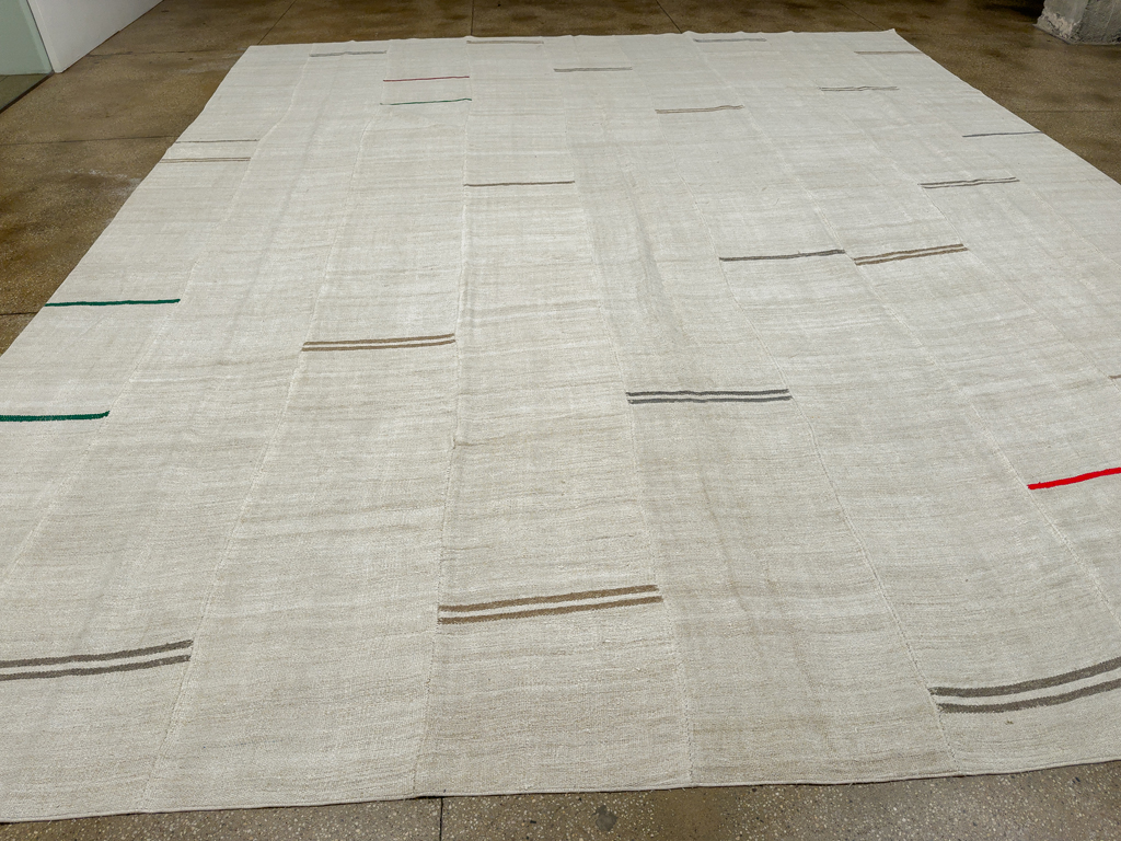 Vintage Turkish Flatweave Kilim Large Carpet, No.33654 - Gss