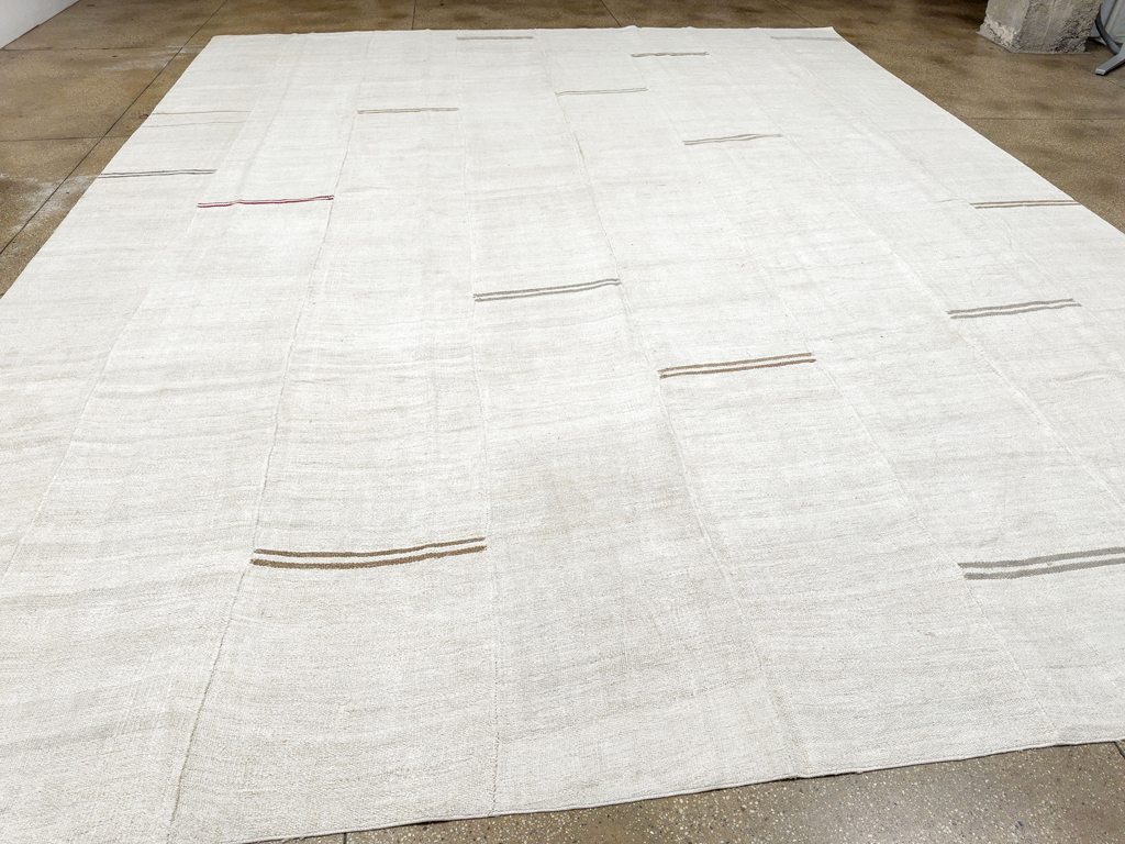 Vintage Turkish Flatweave Kilim Large Carpet, No.33655 - Gss