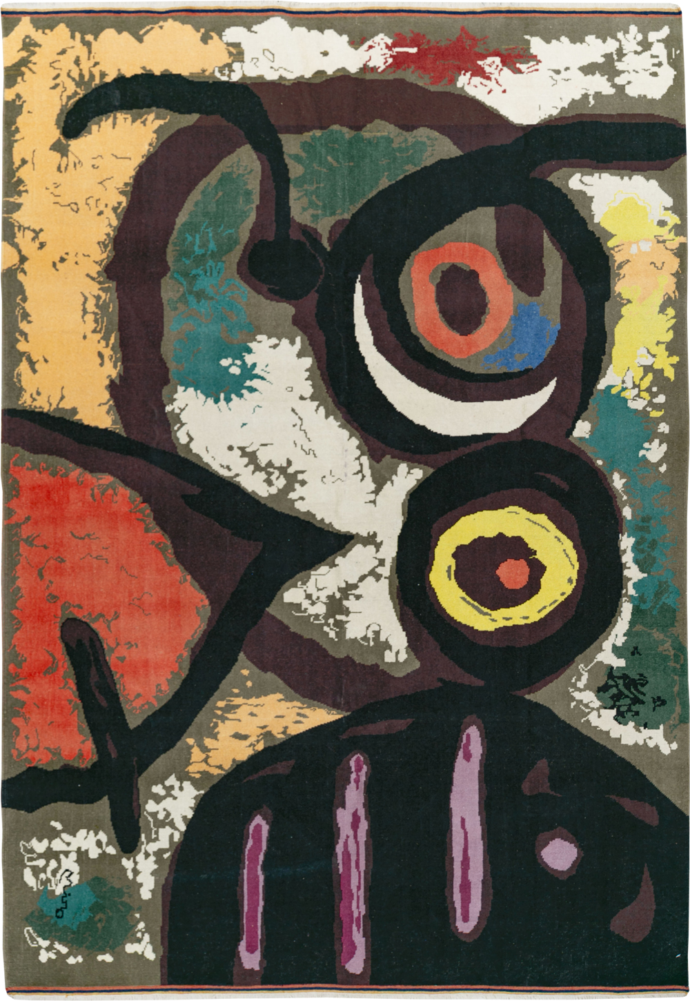 Modern Turkish Art Deco Accent Rug, No.33660 - Gss