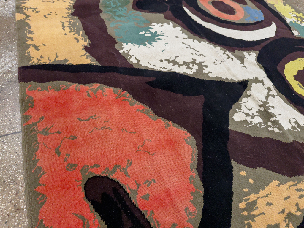 Modern Turkish Art Deco Accent Rug, No.33660 - Gss