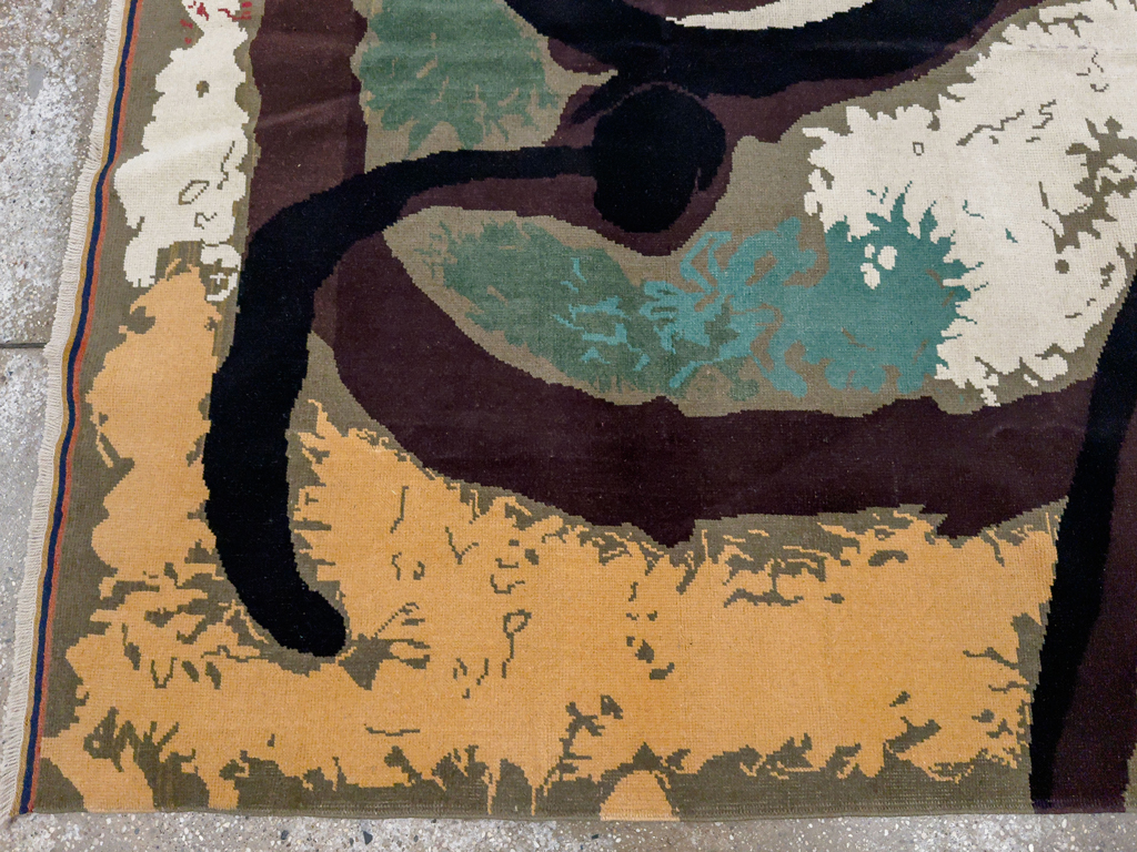 Modern Turkish Art Deco Accent Rug, No.33660 - Gss
