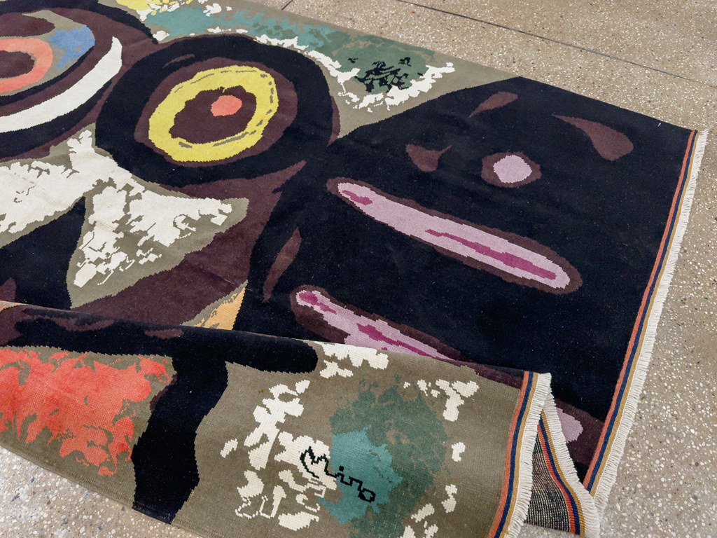 Modern Turkish Art Deco Accent Rug, No.33660 - Gss