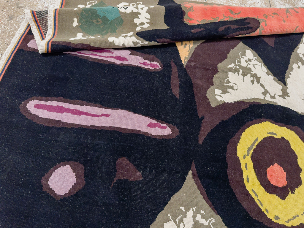 Modern Turkish Art Deco Accent Rug, No.33660 - Gss