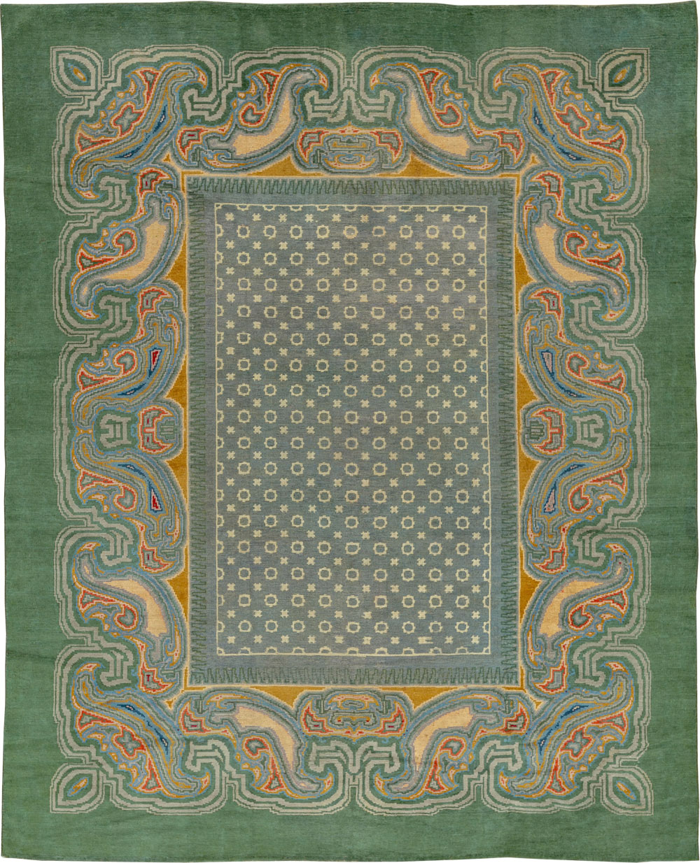 Antique Irish Donegal Room Size Carpet, No.33680 - Gss