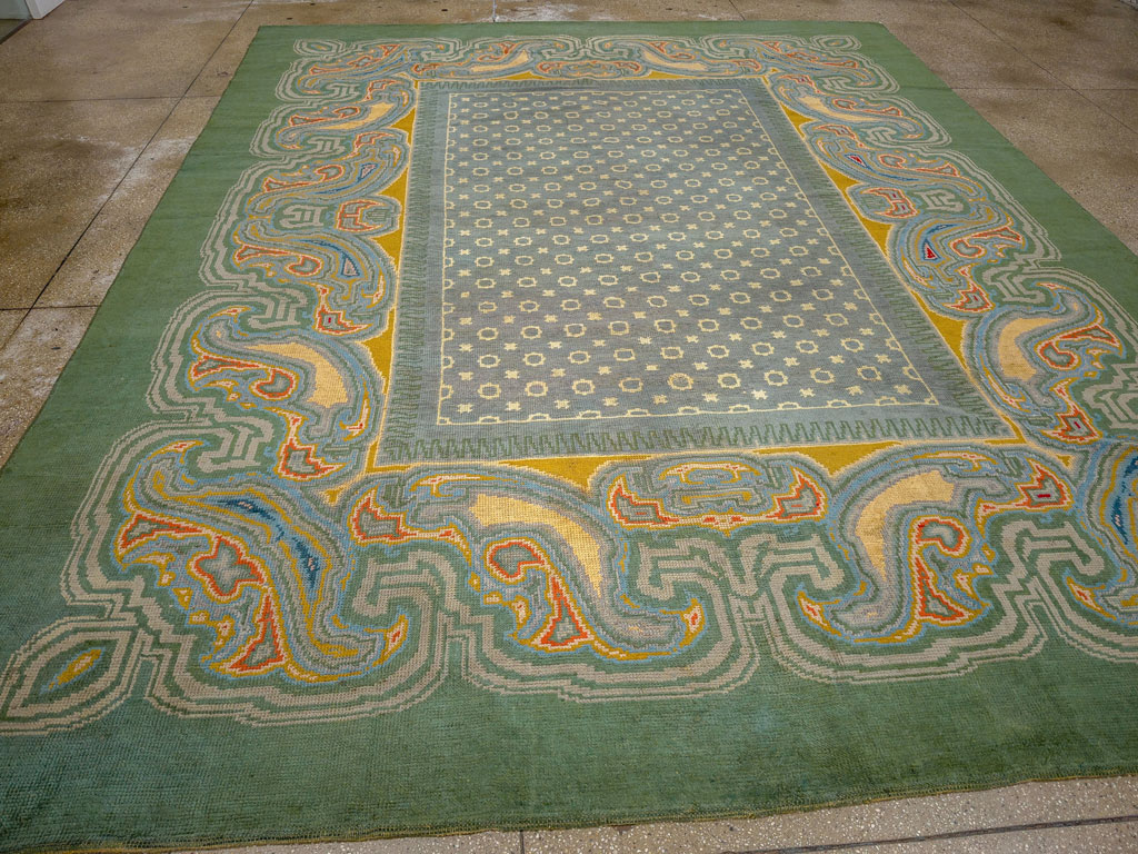 Antique English Donegal Room Size Carpet, No.33680 - Gss