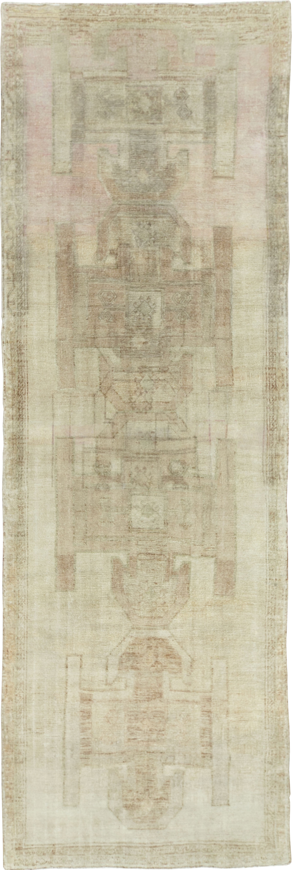 Vintage Turkish Anatolian Wide Gallery Runner, No.33706 - Gss