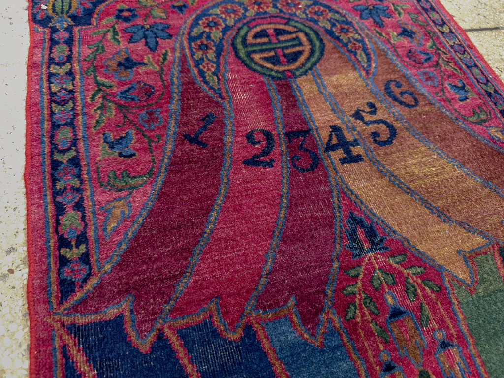 Antique Persian Yazd Sampler Rug, No.33713 - Gss