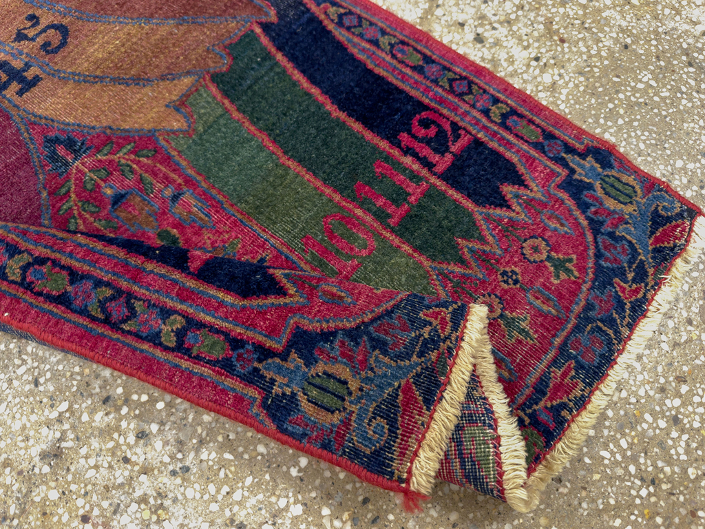 Antique Persian Yazd Sampler Rug, No.33713 - Gss