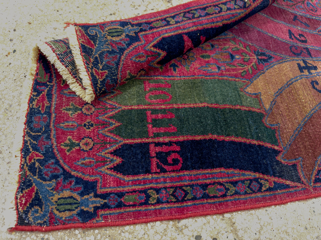 Antique Persian Yazd Sampler Rug, No.33713 - Gss