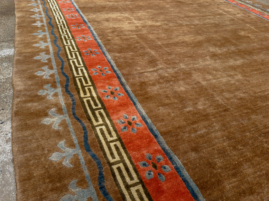 Vintage Tibetan Room Size Carpet, No.33719 - Gss