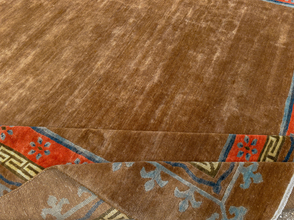 Vintage Tibetan Room Size Carpet, No.33719 - Gss