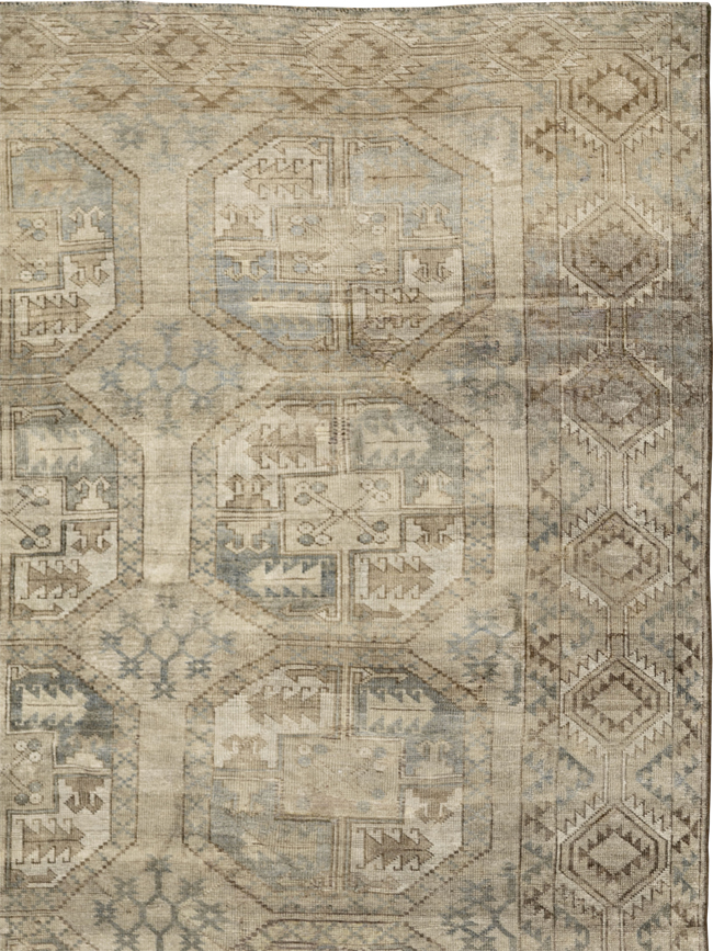 Vintage Central Asian Turkoman Room Size Carpet, No.33724 - Gss