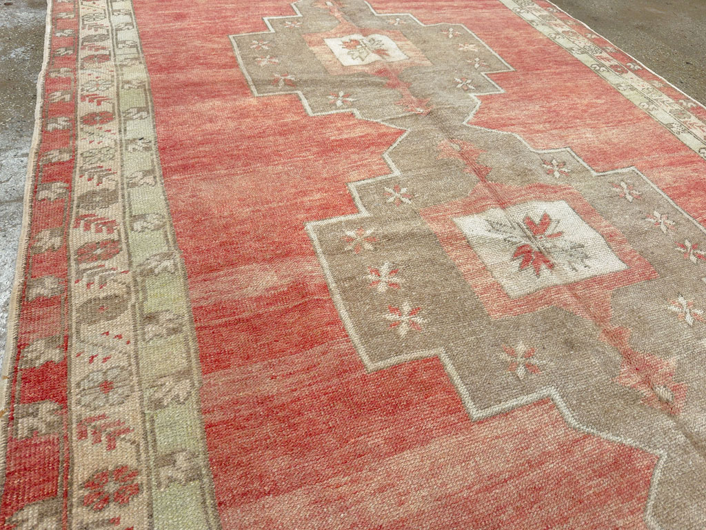 Vintage Turkish Anatolian Wide Gallery Runner, No.33730 - Gss