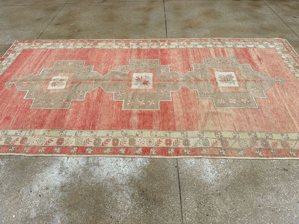 Vintage Turkish Anatolian Wide Gallery Runner, No.33730 - Gss