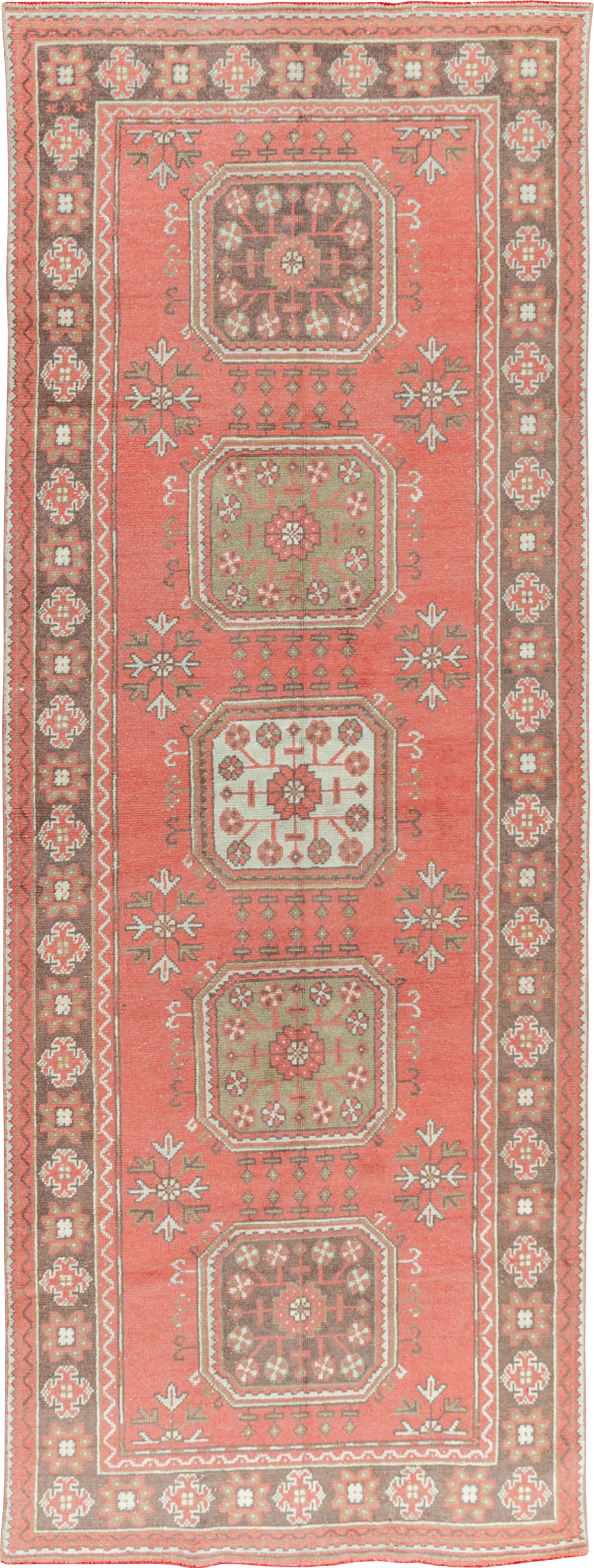 Vintage Turkish Anatolian Wide Gallery Runner, No.33735 - Gss