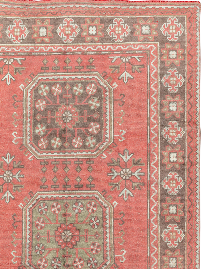 Vintage Turkish Anatolian Wide Gallery Runner, No.33735 - Gss