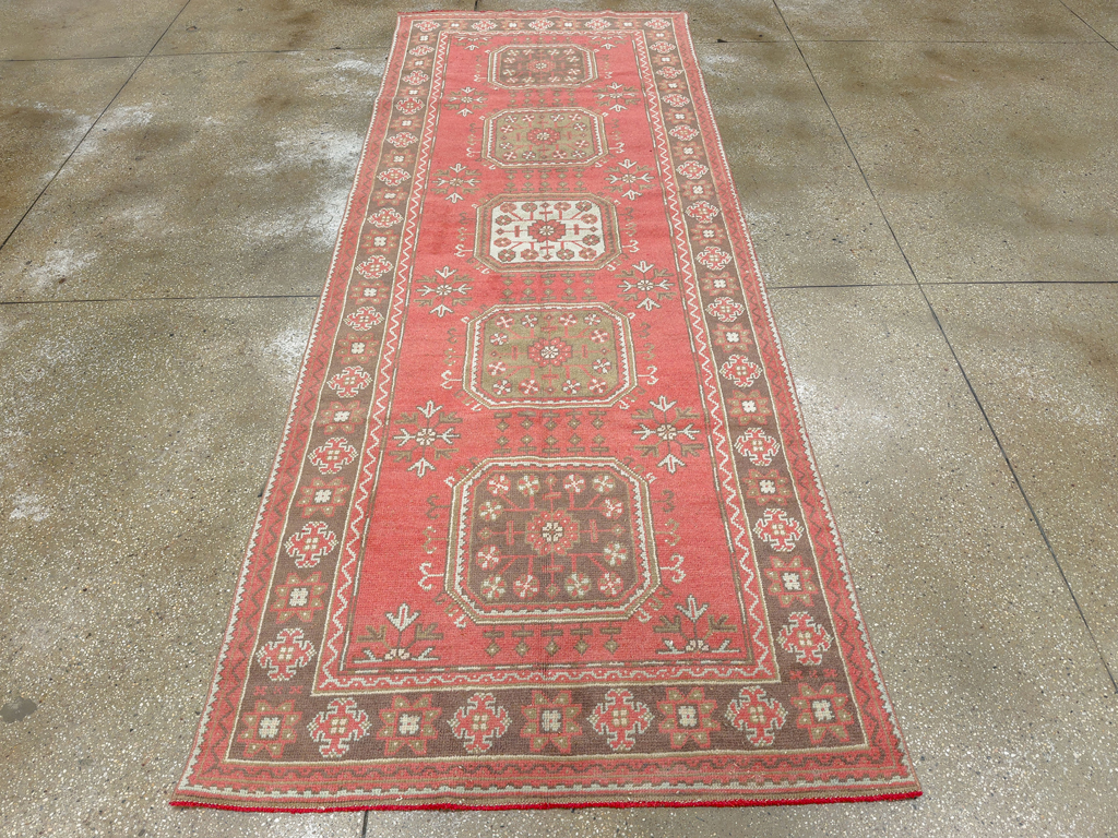 Vintage Turkish Anatolian Wide Gallery Runner, No.33735 - Gss