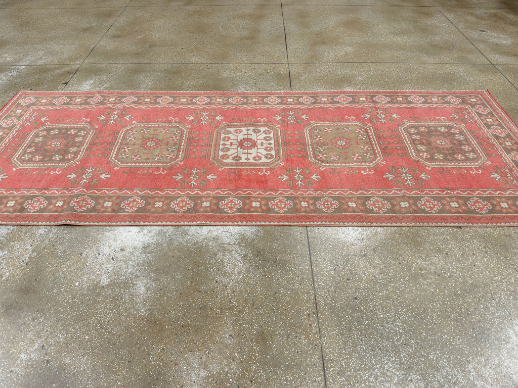 Vintage Turkish Anatolian Wide Gallery Runner, No.33735 - Gss